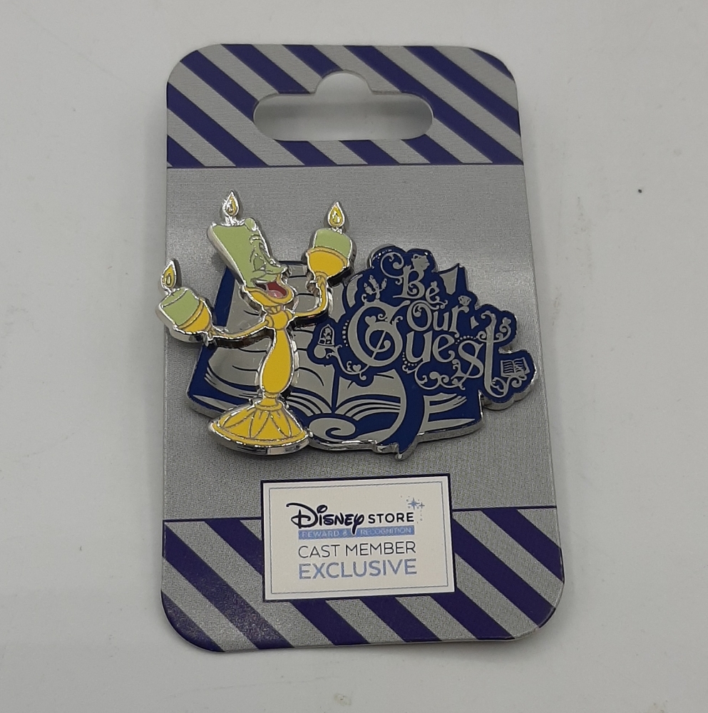 New Disney Store Cast Member Exclusive Be Our Guest Lumiere Pin Rare Limited ‘16